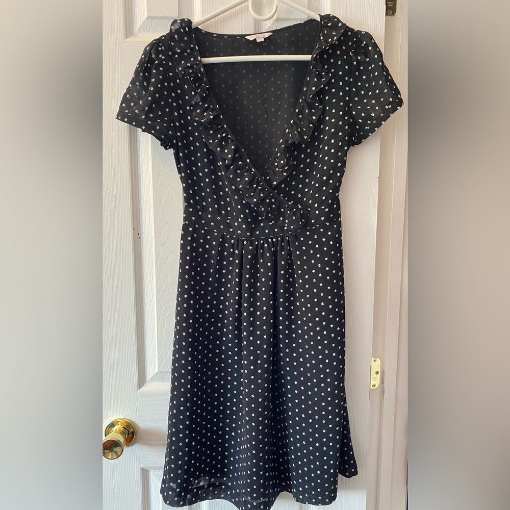 Polkadot Ruffle Dress - Size XS